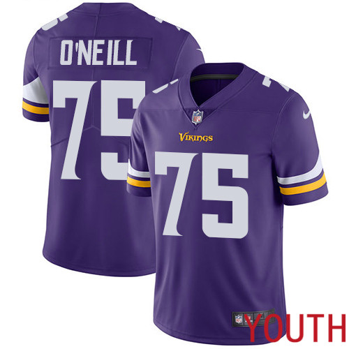 Minnesota Vikings #75 Limited Brian O Neill Purple Nike NFL Home Youth Jersey Vapor Untouchable->youth nfl jersey->Youth Jersey